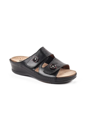 Forelli 22005 Ursula-g Siyah Kadın Hakiki Deri Terlik-siyah Siyah