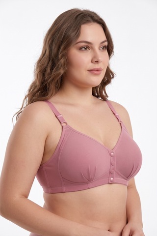 U.m.t Kadın Önden Çıtçıtlı Süngerli Sütyen C Cup Bgl-st05639 Pudra