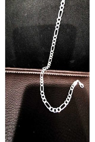 Omar Silver Erkek Figaro Gümüş Kolye Zincir 4,4 Mm
