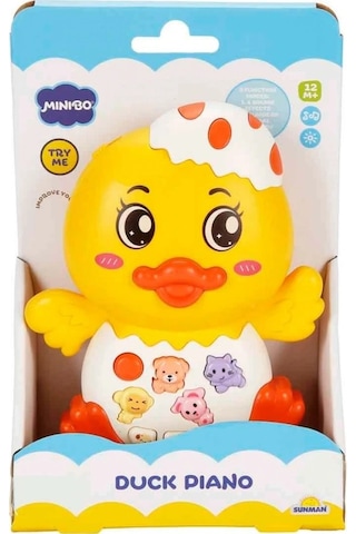 Minibo Işıklı Sesli Piyanolu Neşeli Ördek Eğitici Aktivite Oyuncağı