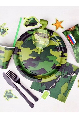 9maa.prazdnik Tek Kullanımlık Peçeteler Kamuflaj 25x25cm 1 Paket 12 Adet 145543883 12 Adet