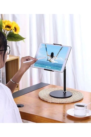 360 Ayarlı Metal Standlı Masa Üstü Tablet Telefon Tutucu Telefon Tablet Standı