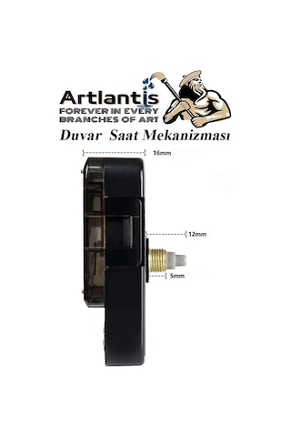 Duvar Saat Mekanizması 1 Adet 10 Mm Şaft Sessiz Saat Motoru Akrep Yelkovan Okul Deney Saat Yapım