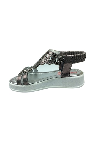Oakley Ortopedikal Grafen Kiz Çocuk Sandalet Taşli Topuklu Abiye (355970451) Platin