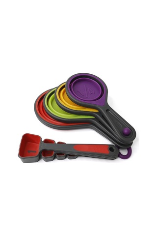 Ruicoo Bakım Ve Pişirme İçin 8 Parça Silikon Ölçü Kupa Ve Kaşık Seti - Ölçümlü, Esnek Ve Dayanıklı Ev Gereci Diğer