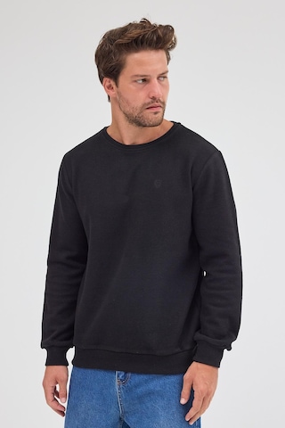 Mmetalic Erkek Siyah Standart Fit Normal Kesim Pamuklu Basic Bisiklet Yaka Sweatshirt Mtlce113-siyah Siyah