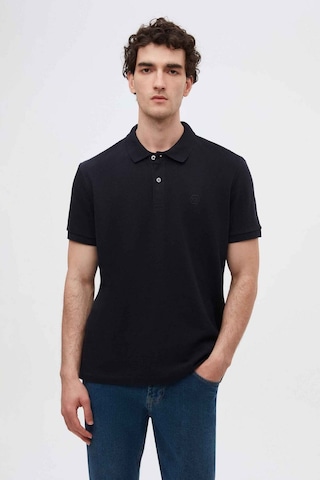 D's Damat Ds Damat Regular Fit Lacivert Pike Dokulu %100 Pamuk Kıvrılmaz Polo Yaka Nakışlı T-shirt 4HC14ORT51000 Lacivert