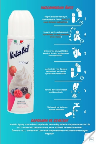 Hulala Şekerli Yağlı Sprey Krem Şanti̇ 250 G