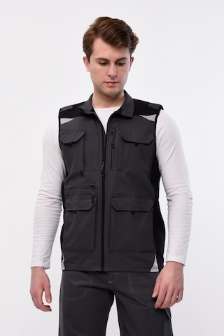 Uniprom Yelek Likralı Madrid Model 10 Cepli Yazlık Füme