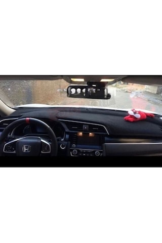 Honda Civic Fc5 Modellerine Uygun Torpido Koruma Halısı Siyah Kenar Renk Siyah