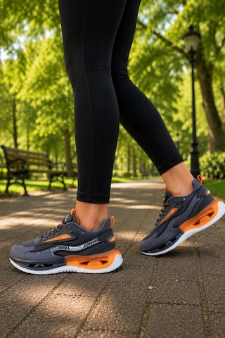 Ht Hotin Aegis Kadın Air Taban Spor Ayakkabı Günlük Rahat Koşu Ve Yürüyüş Sneaker Füme-turuncu