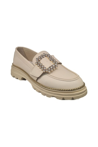 Ventes Kemer Taşlı Kadın Loafer Ayakkabı 989515-5z Ten