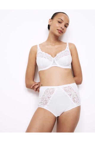 Marks & Spencer Amelia Dantelli Balenli Full Cup Sütyen T33002306 Beyaz