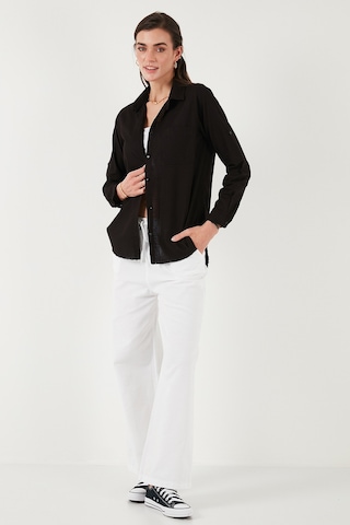 Lela Pamuklu Regular Fit Cepli Bayan Gömlek Cf25S16992 Siyah