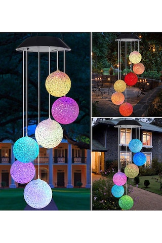 Greentech Güneş Enerjili Renk Geçişli Kristal Top Aydınlatma / GT-SL10