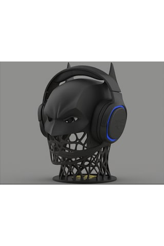 Batman Kafası Kulaklık Standı Masaüstü Düzenleyici, lik Dekoratif Aksesuar Headphones Stand - Batmen