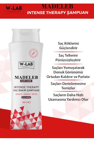 W-Lab Cosmetics Madeleb Intense Therapy Keratin Şampuan 300 ML