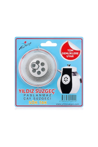 Sök Tak Çay Süzgeci Paslanmaz Çelik Yıldız Tasarımlı Sökülebilir Çay Süzgeci Diğer