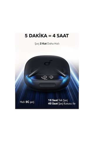 Anker Soundcore Liberty 4 Pro Kulak İçi Bluetooth Kulaklık, Aktif Gürültü Engelleme, Mat Siyah -