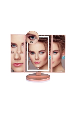 Land Of Myth Zoomlu 37 Led Işıklı Makyaj Aynası Rose Gold
