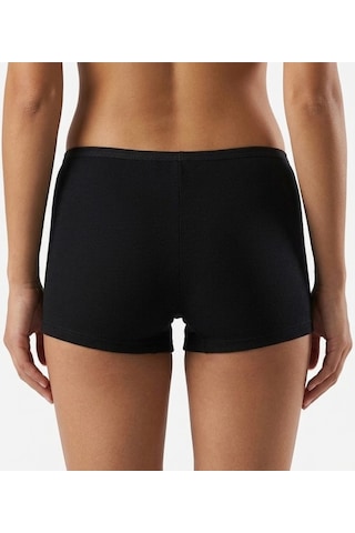 Nacar Store Kadın Likralı %95 Pamuklu Esnek Rahat Boxer Şort Tayt Siyah