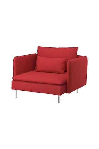 Ikea Kırmızı Rahat Kanepe - Tekli Koltuk