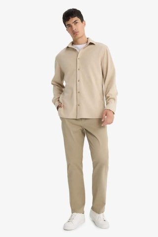 Defacto Regular Fit Polo Yaka Twill Uzun Kollu Gömlek F0338ax25aubg206 Bej-bg206