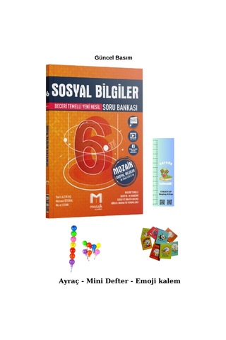 Mozaik 6. Sınıf Sosyal Bilgiler Soru Bankası 2025 Emoji - Mini Defter-tırtıl A.