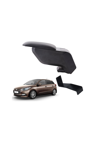 Hyundai İ20 2017 Delmesiz Çelik Ayaklı Siyah Kolçak Kol Dayama