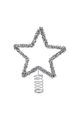 Karaca Home New Year Yılbaşı Shimmering Star Ağaç Başlığı Silver