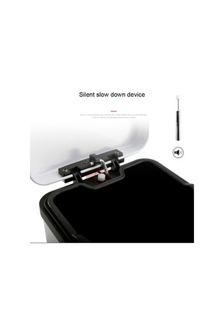 Sones Ev Paslanmaz Çelik Ayak Pedalı Küçük Dikdörtgen Çöp Kutusu Gümüş