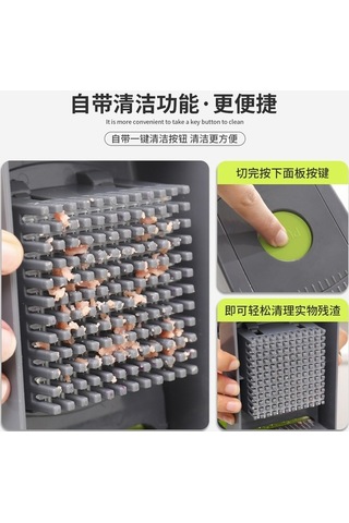 Besthome1 Pratik Mutfak Çok Amaçlı Kesici: Küp, Ipi, Dilim, Rendeleme, Prazlama İşlevleriyle Ergonomik Mutfak Aleti Diğer Diğer