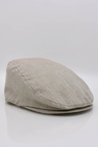 Külah Erkek Bej Kasket Cotton Irish Flat Cap Şapka-Bej-Standart