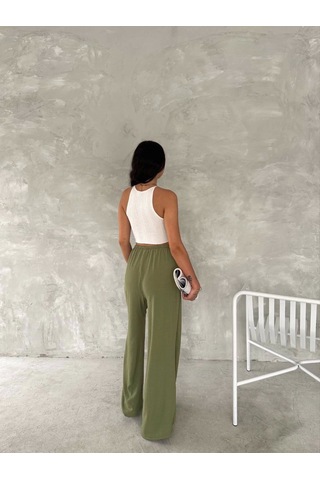 Tam12den Ayrobin Oversize Kadın Pantalon - Mint Yeşili Mint Yeşili