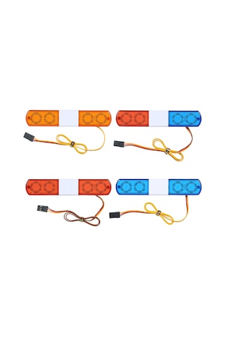 Skycity Aksesuar - Ax-401r Polis Araçları İçin Çok Renkli Led Işık Seti Mavi, Kırmızı, Sarı