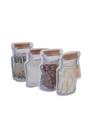 Kavanoz Görünümlü Kilitli Poşet Çıtçıtlı Ve Pratik Torba 4 Adet Diğer