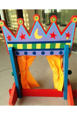 Ahşap Parmak Kuklası Sahneli