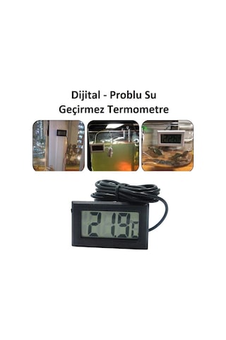 Mini Dijital Termometre Problu Su Geçirmez Derece
