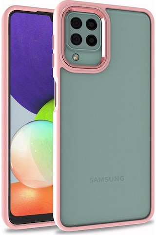Galaxy A12 Kılıf Zore Flora Kapak Rose Gold