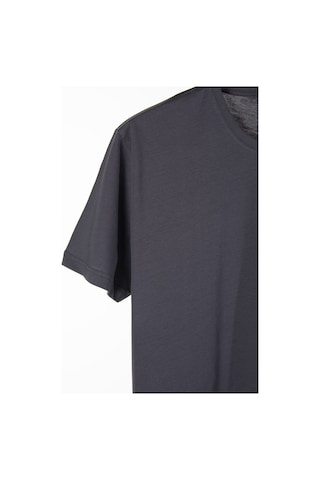 Erkek Bisiklet Yaka Oversize Rahat Kalıp Basic T-shirt 22y-3400761-1 Antrasit Antrasit