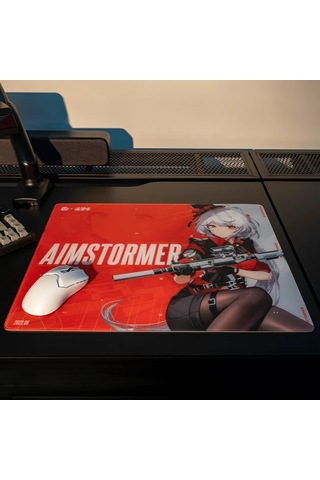 Dream Gamer Aim Stormer Float Glass Mousepad - Control Yüzey Red 2-500 X 400 Mm