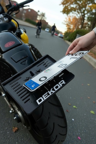 Motorsiklet Dekor Plakalık Krom Kabartmalı Krom Yazı 1 Adet Motor Plakası