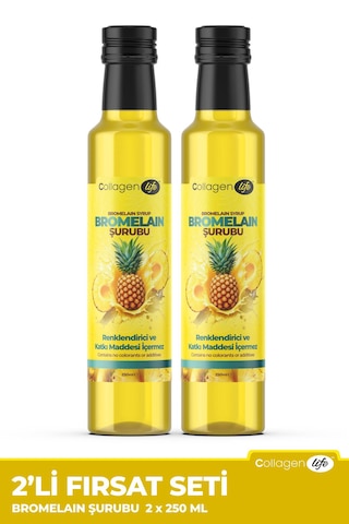 Collagen Life Bromelain Ananas İçeren Detox Şurubu 2'li