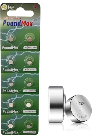 Poundmax 20 Adet Ag0 Lr521,lr63,379 1.5v Alkalin Düğme Pil