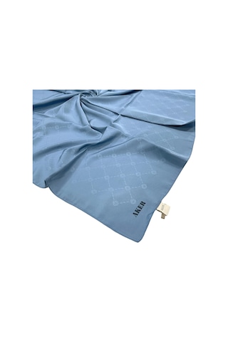 Aker Monogram Eşarp - İndigo 925 - Bej 983