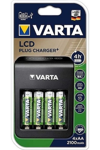 Varta Lcd Plug Charger 4Xaa 2100Mah Pilli 57687101