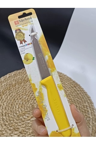 Sürmene 61004 Mutfak Bıçağı 9,50 Cm Sarı Çok Renkli
