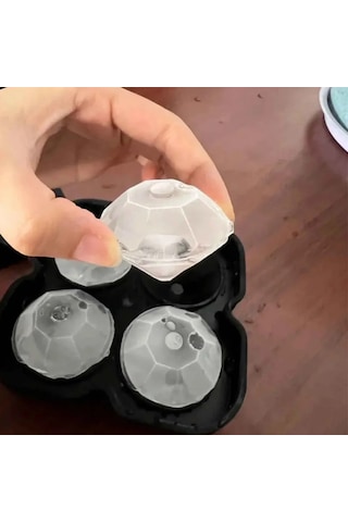 Tahtakale Toptancı Silikon Elmas Buz Kalıbı 4 Lü Çok Renkli