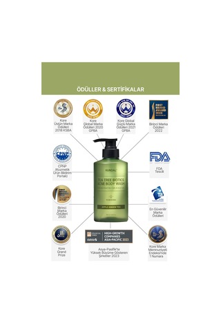 Kundal Tea Treebiotics Acne Akneye Eğilimli Ciltler İçin Vücut Yıkama Jeli 500 ML