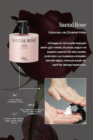 Yaşlanma Karşıtı Saten Bitişli Vücut Losyonu Kundal Silky Gleam Body Lotion Santal Rose
